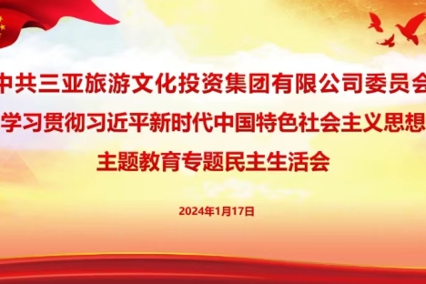 三亚旅文集团领导班子召开主题教育专题民主生活会