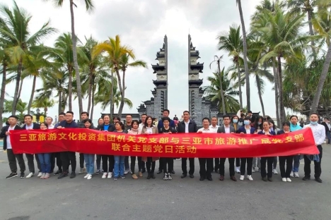 三亚旅文集团机关党支部、市旅游推广局党支部、大小洞天党支部联合开展主题党日活动